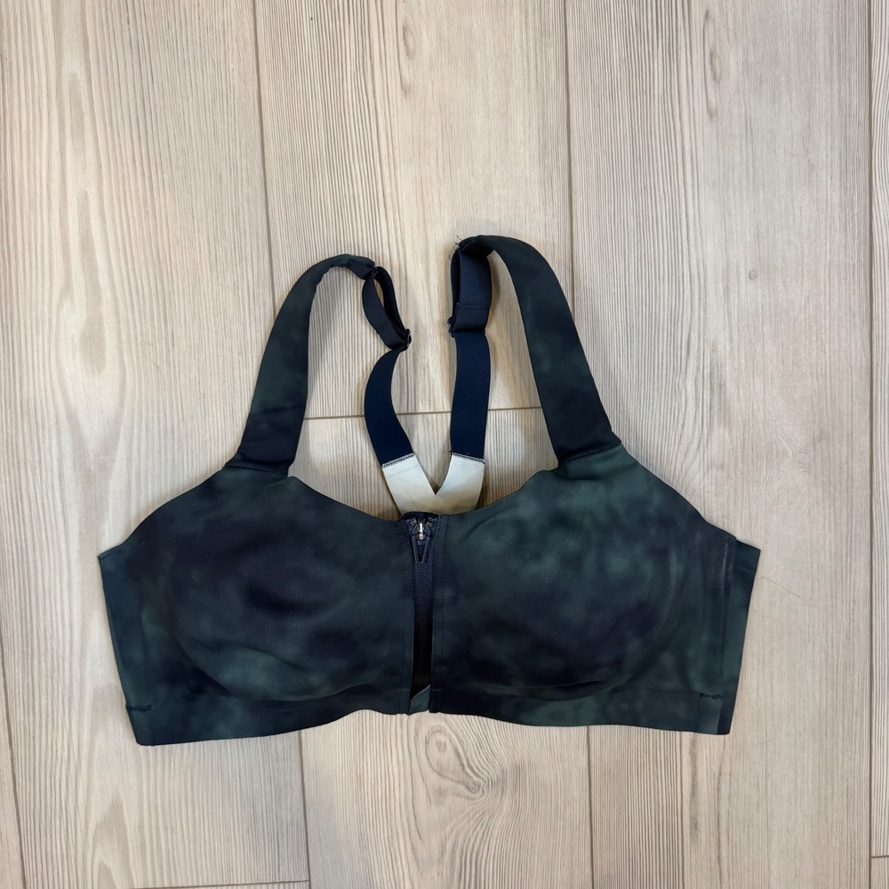 Victorias Secret Knockout Front Close Sport Bra 38D Blue Tie Dye High Impact
